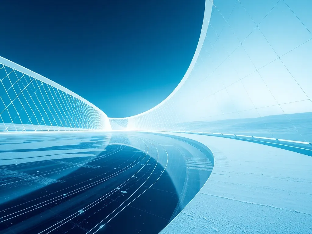 Abstract architectural lines representing modern technology
